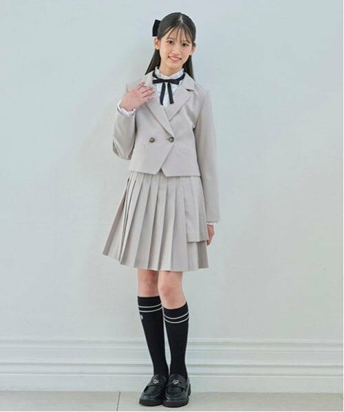 mezzo piano junior / メゾピアノジュニア ミニ・ひざ丈スカート | バックルベルトつき2段プリーツスカパン | 詳細2