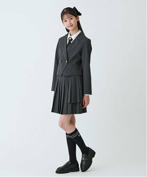 mezzo piano junior / メゾピアノジュニア ミニ・ひざ丈スカート | バックルベルトつき2段プリーツスカパン | 詳細4