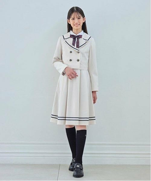mezzo piano junior / メゾピアノジュニア テーラードジャケット | セーラーショートジャケット&ジャンパースカートセット | 詳細1