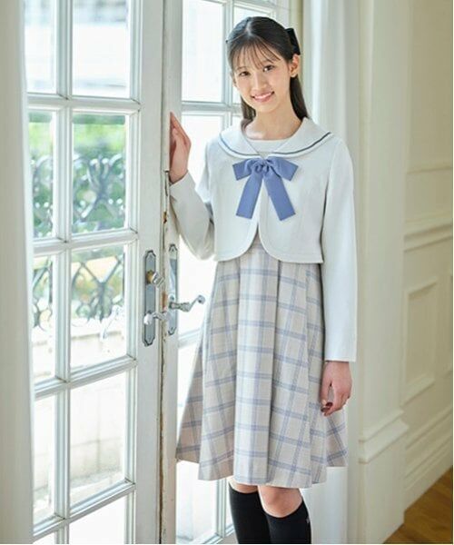 mezzo piano junior / メゾピアノジュニア ドレス | セーラージャケット＆ワンピースセット（アイボリー）