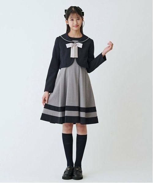 mezzo piano junior / メゾピアノジュニア ドレス | セーラージャケット＆ワンピースセット（紺）