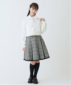 mezzo piano junior / メゾピアノジュニア ミニ・ひざ丈スカート | タックフレアチェックスカート