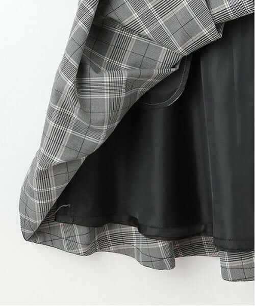 mezzo piano junior / メゾピアノジュニア ミニ・ひざ丈スカート | タックフレアチェックスカート | 詳細9