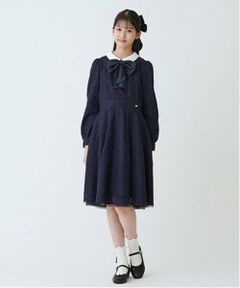 mezzo piano junior / メゾピアノジュニア ドレス | ふんわりリボンタイつきレースワンピース