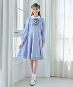 mezzo piano junior / メゾピアノジュニア ドレス | ふんわりリボンタイつきレースワンピース