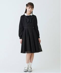 mezzo piano junior / メゾピアノジュニア ドレス | ふんわりリボンタイつきレースワンピース
