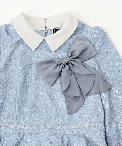 mezzo piano junior / メゾピアノジュニア ドレス | ふんわりリボンタイつきレースワンピース | 詳細11