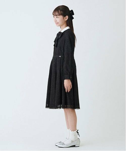 mezzo piano junior / メゾピアノジュニア ドレス | ふんわりリボンタイつきレースワンピース | 詳細3