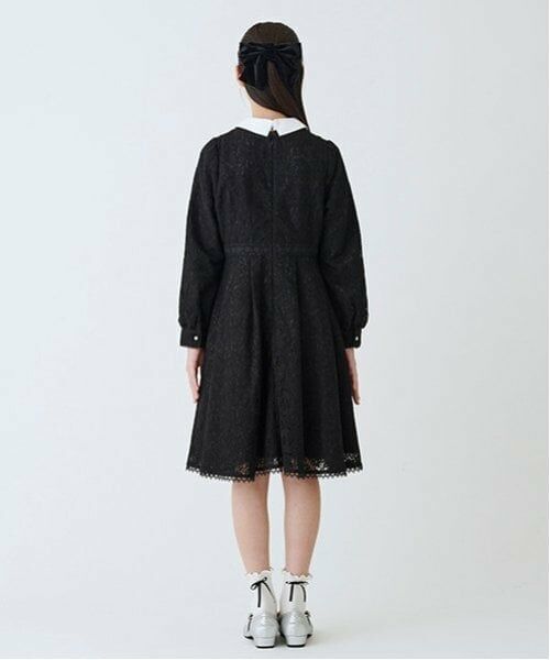 mezzo piano junior / メゾピアノジュニア ドレス | ふんわりリボンタイつきレースワンピース | 詳細4