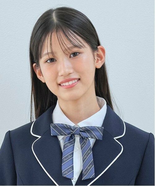 mezzo piano junior / メゾピアノジュニア ネクタイ | レジメンタル柄リボンタイ（紺）