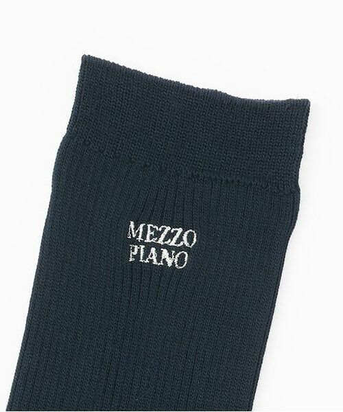 mezzo piano junior / メゾピアノジュニア ソックス | 細リブハイソックス | 詳細1