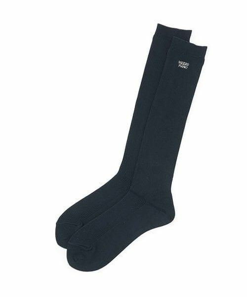 mezzo piano junior / メゾピアノジュニア ソックス | 細リブハイソックス（紺）