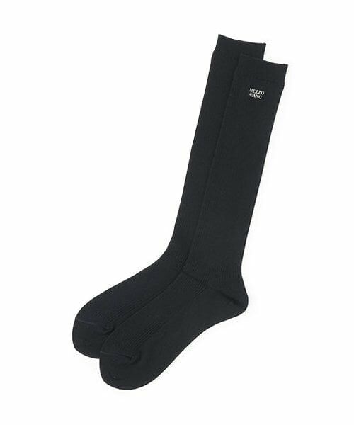 mezzo piano junior / メゾピアノジュニア ソックス | 細リブハイソックス（黒）