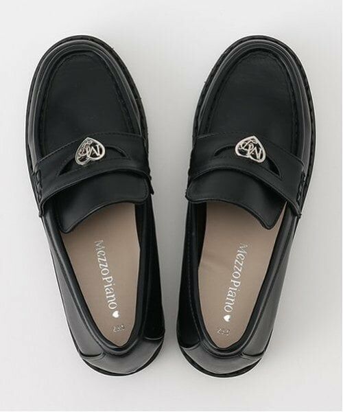 mezzo piano junior / メゾピアノジュニア ビジネス・ドレスシューズ | ハートプレートローファー | 詳細5