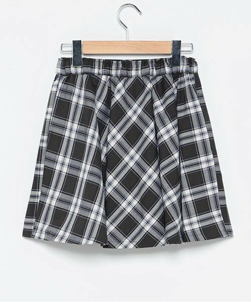 mezzo piano junior / メゾピアノジュニア ショート・ハーフ・半端丈パンツ | チェックフレアースカパン | 詳細1