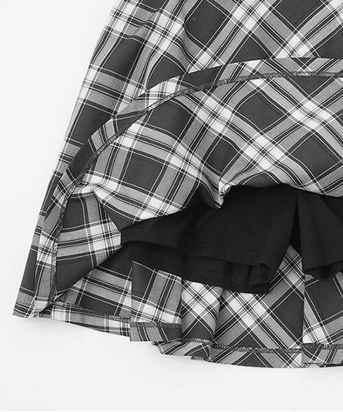 mezzo piano junior / メゾピアノジュニア ショート・ハーフ・半端丈パンツ | チェックフレアースカパン | 詳細6