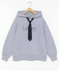 mezzo piano junior / メゾピアノジュニア パーカー | ネクタイつき裏起毛フーディ