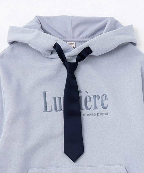 mezzo piano junior / メゾピアノジュニア パーカー | ネクタイつき裏起毛フーディ | 詳細2
