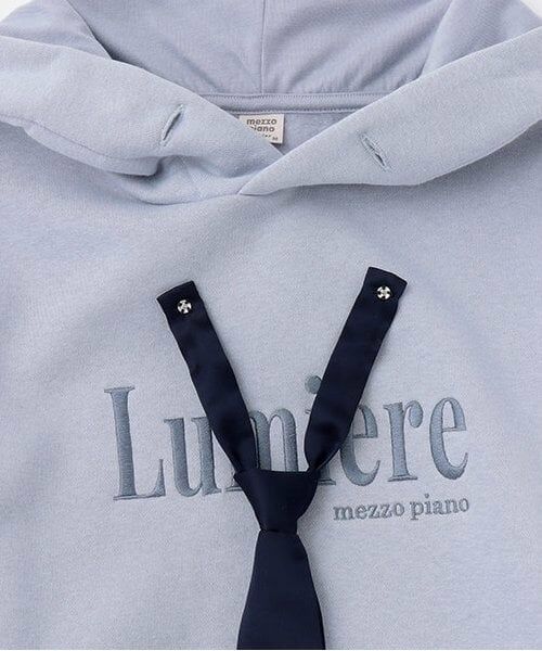 mezzo piano junior / メゾピアノジュニア パーカー | ネクタイつき裏起毛フーディ | 詳細3