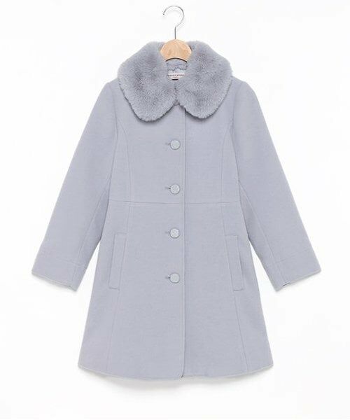 mezzo piano junior / メゾピアノジュニア その他アウター | 【福袋A】ティペットつきコート（ブルー グレー）