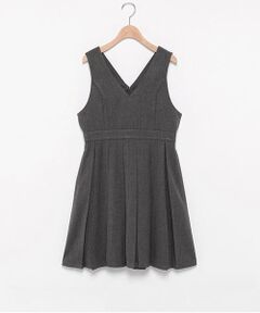 mezzo piano junior / メゾピアノジュニア ミニ丈・ひざ丈ワンピース | Vネックジャンパースカート