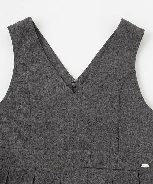 mezzo piano junior / メゾピアノジュニア ミニ丈・ひざ丈ワンピース | Vネックジャンパースカート | 詳細2