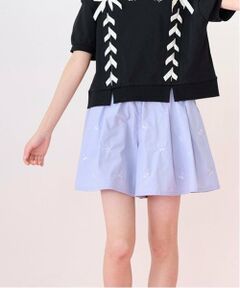 mezzo piano junior / メゾピアノジュニア ショート・ハーフ・半端丈パンツ | 【機能素材】チェリー刺しゅうキュロット