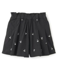 mezzo piano junior / メゾピアノジュニア ショート・ハーフ・半端丈パンツ | 【機能素材】チェリー刺しゅうキュロット