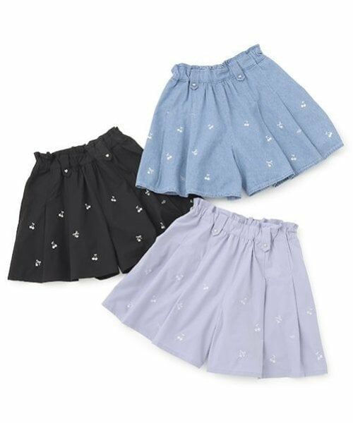 mezzo piano junior / メゾピアノジュニア ショート・ハーフ・半端丈パンツ | 【機能素材】チェリー刺しゅうキュロット | 詳細14