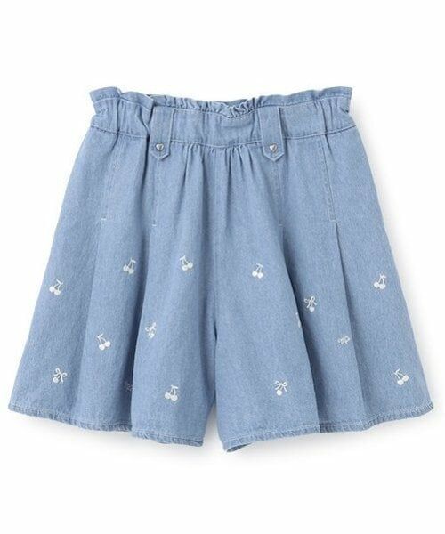 mezzo piano junior / メゾピアノジュニア ショート・ハーフ・半端丈パンツ | 【機能素材】チェリー刺しゅうキュロット | 詳細3