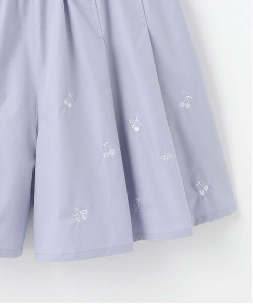 mezzo piano junior / メゾピアノジュニア ショート・ハーフ・半端丈パンツ | 【機能素材】チェリー刺しゅうキュロット | 詳細8