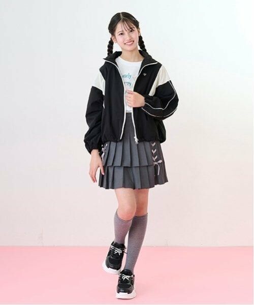 mezzo piano junior / メゾピアノジュニア ショート・ハーフ・半端丈パンツ | 【ニコ☆プチ掲載】レースアップリボン2段プリーツスカパン | 詳細5