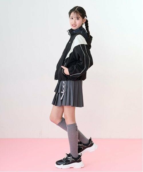 mezzo piano junior / メゾピアノジュニア ショート・ハーフ・半端丈パンツ | 【ニコ☆プチ掲載】レースアップリボン2段プリーツスカパン | 詳細8