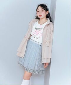 mezzo piano junior / メゾピアノジュニア ショート・ハーフ・半端丈パンツ | チェック柄ボックスプリーツスカパン＆チュールスカートセット