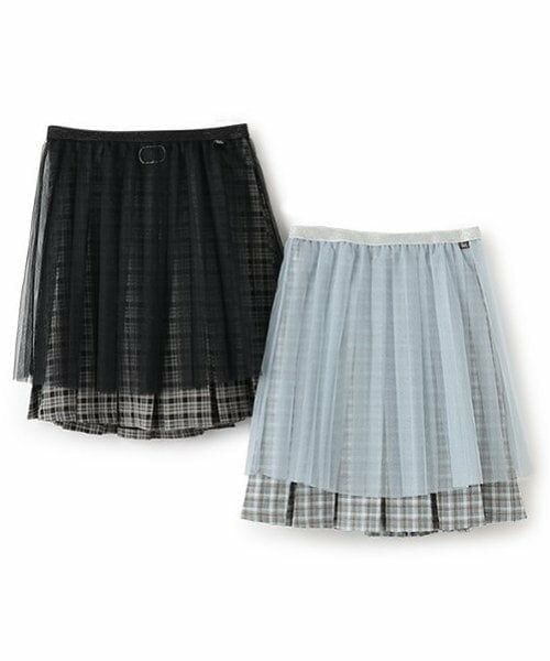 mezzo piano junior / メゾピアノジュニア ショート・ハーフ・半端丈パンツ | チェック柄ボックスプリーツスカパン&チュールスカートセット | 詳細13