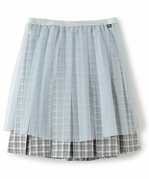 mezzo piano junior / メゾピアノジュニア ショート・ハーフ・半端丈パンツ | チェック柄ボックスプリーツスカパン&チュールスカートセット | 詳細14