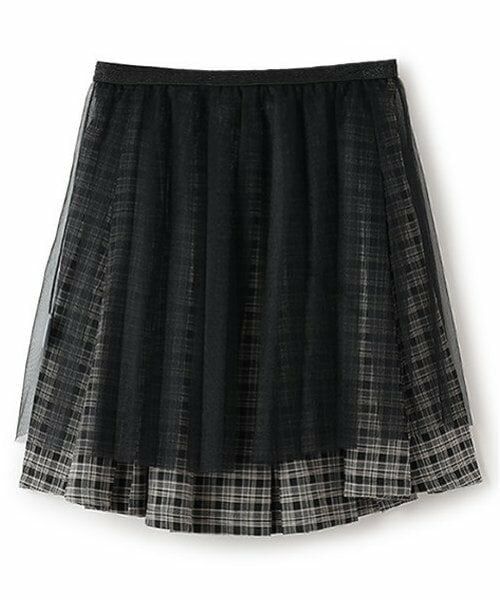 mezzo piano junior / メゾピアノジュニア ショート・ハーフ・半端丈パンツ | チェック柄ボックスプリーツスカパン&チュールスカートセット | 詳細16