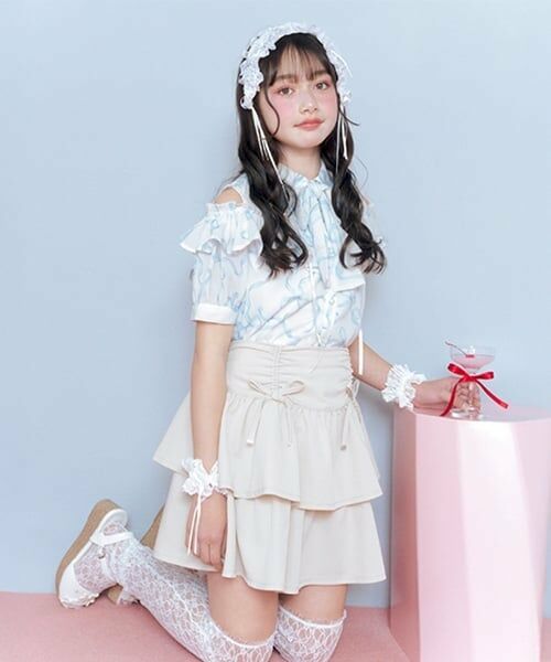 mezzo piano junior / メゾピアノジュニア ショート・ハーフ・半端丈パンツ | ドロストティアードスカパン | 詳細11