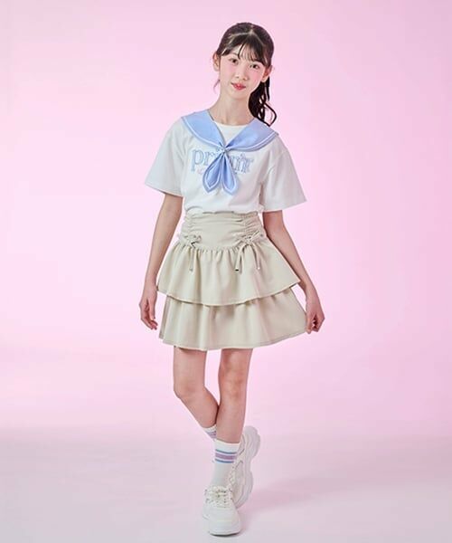 mezzo piano junior / メゾピアノジュニア ショート・ハーフ・半端丈パンツ | ドロストティアードスカパン | 詳細16