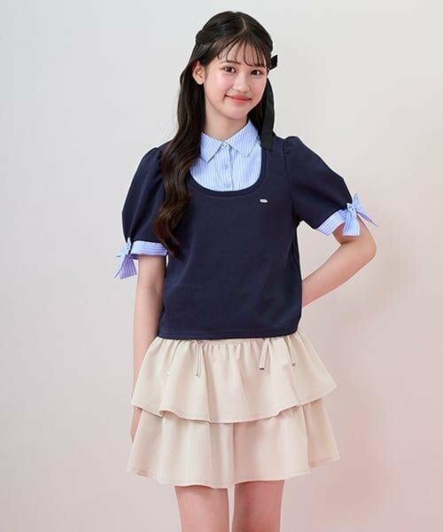 mezzo piano junior / メゾピアノジュニア ショート・ハーフ・半端丈パンツ | ドロストティアードスカパン | 詳細17