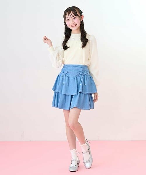 mezzo piano junior / メゾピアノジュニア ショート・ハーフ・半端丈パンツ | ドロストティアードスカパン | 詳細20