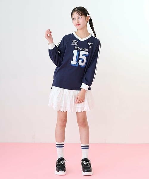 mezzo piano junior / メゾピアノジュニア ショート・ハーフ・半端丈パンツ | リボンレースティアードスカパン | 詳細13