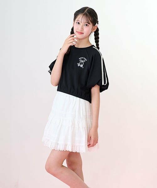 mezzo piano junior / メゾピアノジュニア ショート・ハーフ・半端丈パンツ | リボンレースティアードスカパン | 詳細14