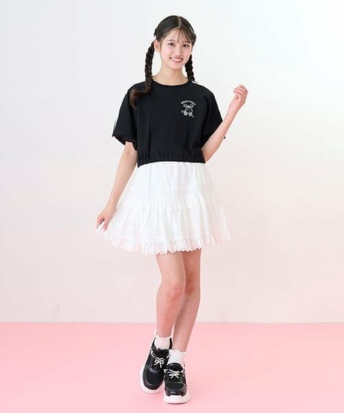 mezzo piano junior / メゾピアノジュニア ショート・ハーフ・半端丈パンツ | リボンレースティアードスカパン | 詳細15