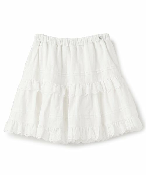 mezzo piano junior / メゾピアノジュニア ショート・ハーフ・半端丈パンツ | リボンレースティアードスカパン | 詳細2