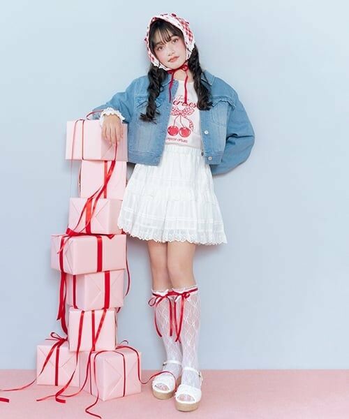 mezzo piano junior / メゾピアノジュニア ショート・ハーフ・半端丈パンツ | リボンレースティアードスカパン | 詳細21