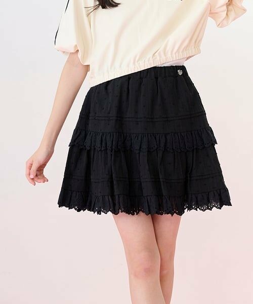 mezzo piano junior / メゾピアノジュニア ショート・ハーフ・半端丈パンツ | リボンレースティアードスカパン | 詳細25