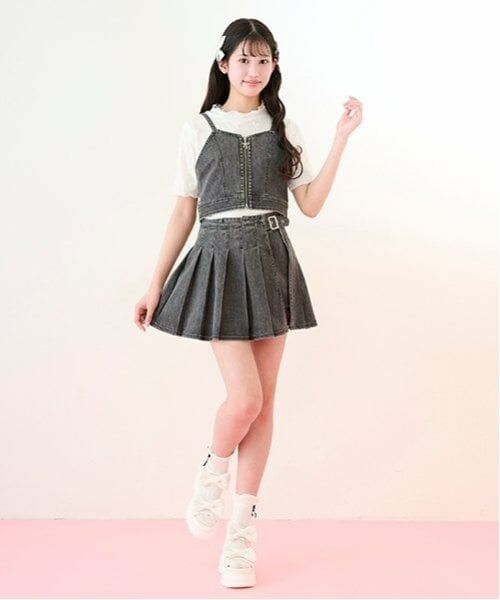 mezzo piano junior / メゾピアノジュニア ショート・ハーフ・半端丈パンツ | 【Cuugal掲載】ラッププリーツショートパンツ（2WAY) | 詳細15