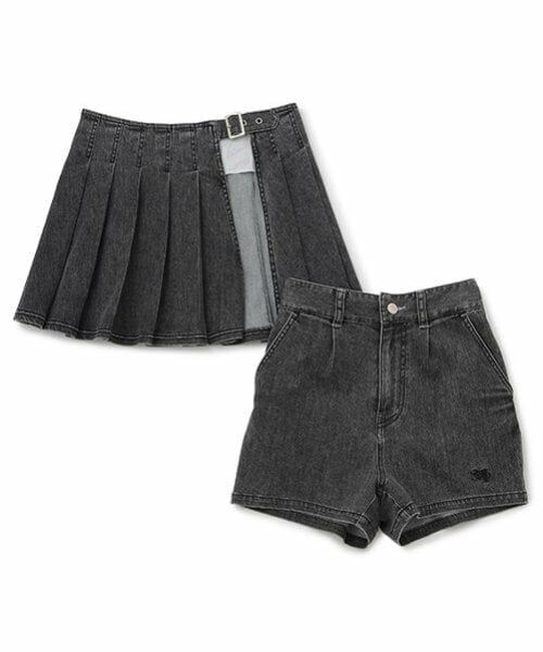 mezzo piano junior / メゾピアノジュニア ショート・ハーフ・半端丈パンツ | 【Cuugal掲載】ラッププリーツショートパンツ（2WAY) | 詳細2