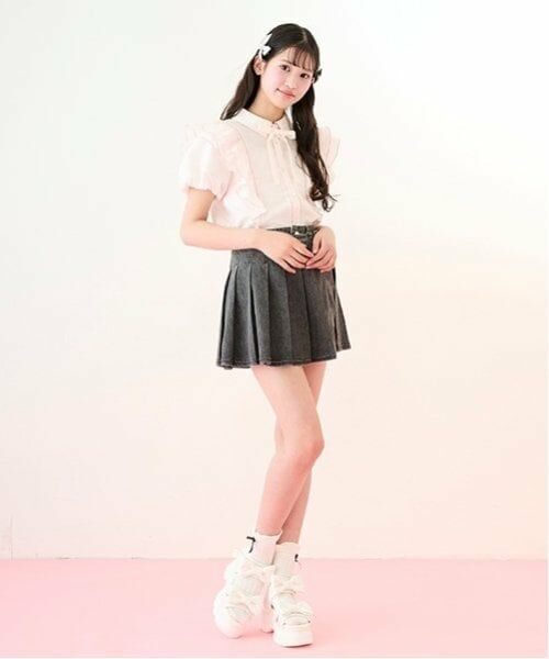 mezzo piano junior / メゾピアノジュニア ショート・ハーフ・半端丈パンツ | 【Cuugal掲載】ラッププリーツショートパンツ（2WAY) | 詳細21